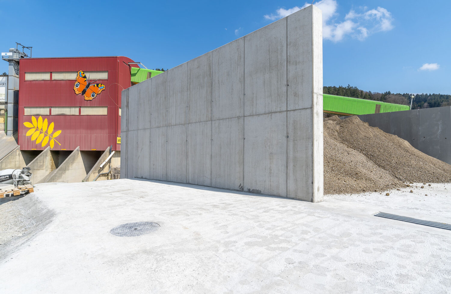 RC-Beton / Recyclingbeton Sichtwand